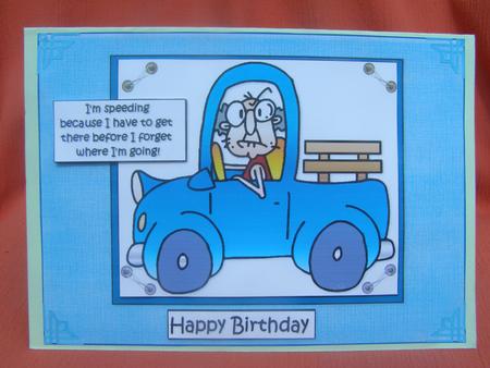Gus is Speeding Quick Card by Susan Smith