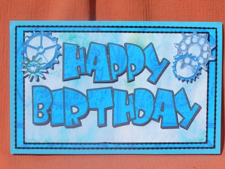 Happy Birthday Steam Punk -blue by Susan Smith