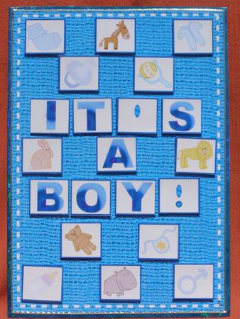 It's a Boy Tiles Card by Susan Smith