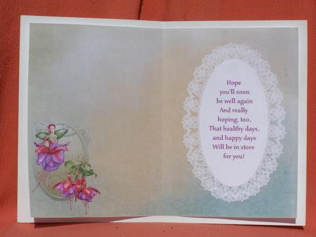 The Fuchsia Fairy Get Well Insert by Susan Smith
