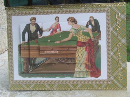 Ropey Old Jokes, Fun at the Pool - Card Front with Pyramage by Susan Smith