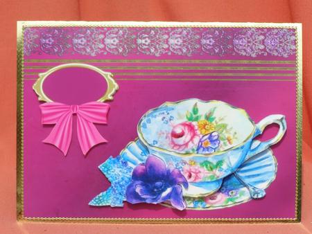 A Lovely Cup of Tea Card Front by Susan Smith