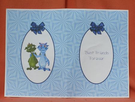 Little Monster Best Friends Forever Blue Insert by Susan Smith