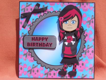 Emo Girl Pink by Susan Smith