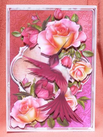 Humming Bird Card Front by Susan Smith