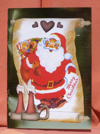 Santa and Holly Merry Christmas Scroll by Susan Smith