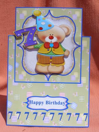 Happy Birthday Age 7 Clown by Susan Smith