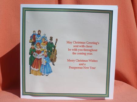 Carol Singers 7.5 x 7.5ins Vintage Insert by Susan Smith