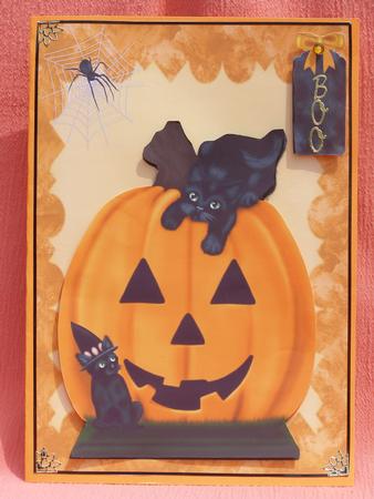 Black Cats and Pumpkin by Susan Smith
