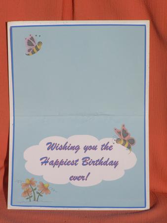 Insert for Pumpkin Girl Birthday Card by Susan Smith