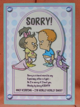 Sorry Seems to Be the Hardest Word -  by Susan Smith