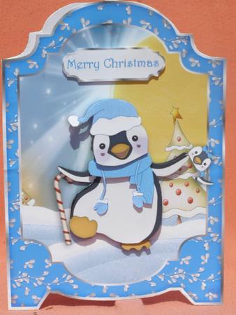 The Penguin Christmas Party Screen Card by Susan Smith
