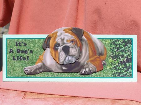 A Dog's Life Over the Top Large Card by Susan Smith