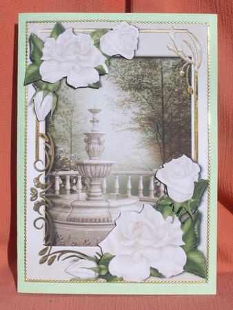 Ivory Roses Fantasy Fountain by Susan Smith