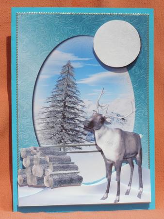 Reindeer Winter Scene by Susan Smith