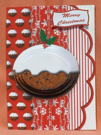 Christmas Pud Decoupage Card by Susan Smith