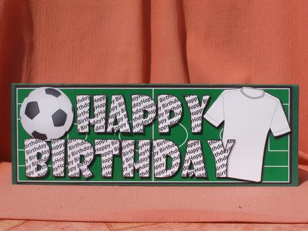 Football Fan Birthday (white 4) Large Dl by Susan Smith