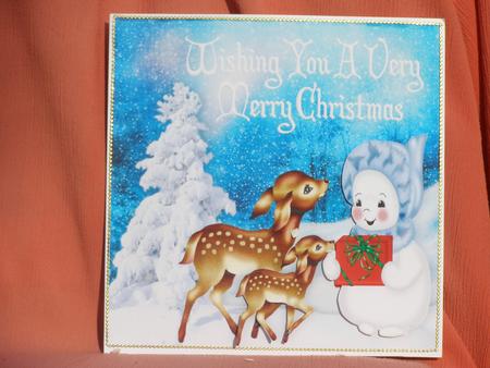 Little Snowman with Deers by Susan Smith