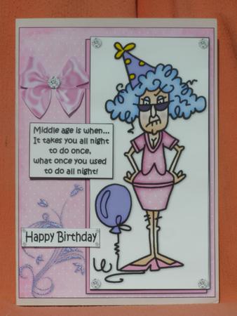 Stella Says Middle Age is When -  Quick Card by Susan Smith