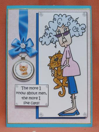 Stella Prefers Cats to Men Quick Card by Susan Smith
