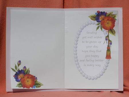 Colourful Blooms Get Well Insert by Susan Smith