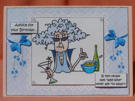 Stella Has Birthday Advice Quick Card by Susan Smith