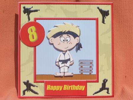 Karate Kid (red) - 6in x 6in by Susan Smith