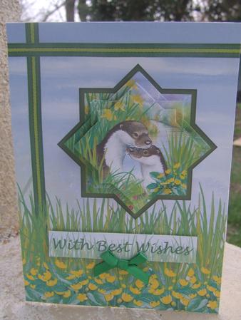 Otter Moments Angled Pyramid by Susan Smith