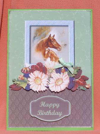Horses Card Front by Susan Smith