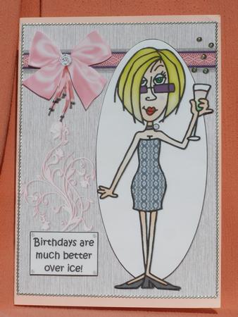 J.j Likes Her Birthday Over Ice. Quick Card by Susan Smith