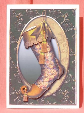 Vintage Christmas Stocking + Decoupage by Susan Smith