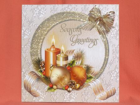 8x8 Golden Christmas Ornaments by Susan Smith