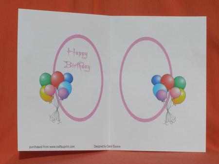 Insert - Birthday Balloons Pink by Susan Smith