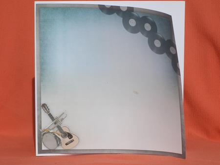 Music Trio Guitar Drum Trumpet 8x8inch Insert by Susan Smith