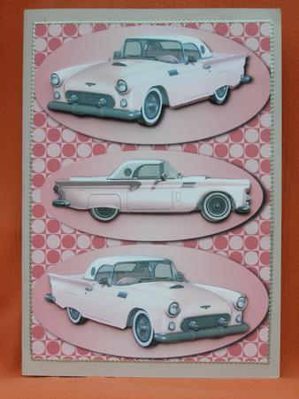 Classic Car - T-bird - Pink by Susan Smith