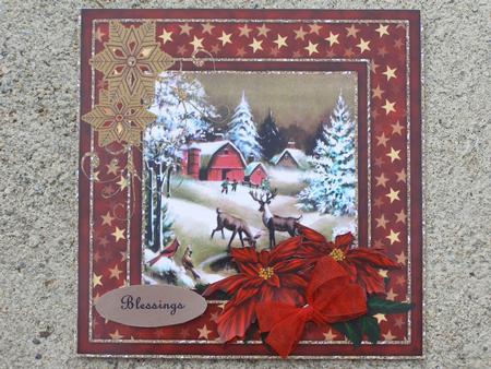 Christmas Snowscene Vintage by Susan Smith