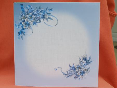 8x8 Snowy Church with Winter Flowers Insert Plate by Susan Smith