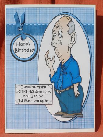 Phil Wants More Gray Hair Quick Card by Susan Smith