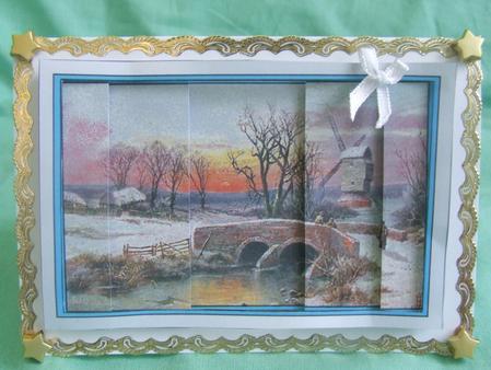 A Winter Landcsape with Mill. Sidestacker with Frame. by Susan Smith