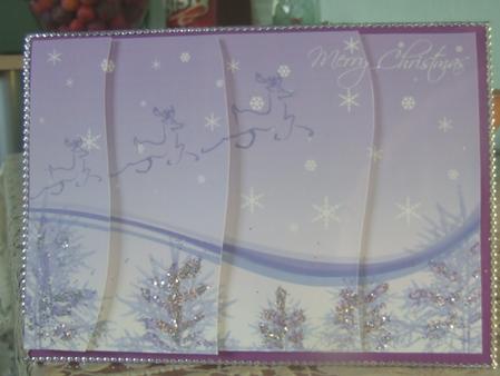 Reindeer in the Sky Wavy Side Stacker  Lilac by Susan Smith
