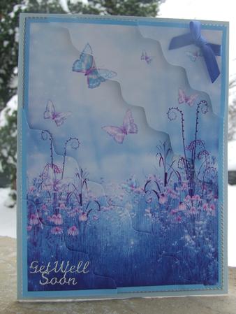 Flowers and Butterflies Wavey Corner Stacker by Susan Smith
