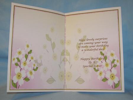 Pretty Floral Sister Insert by Susan Smith