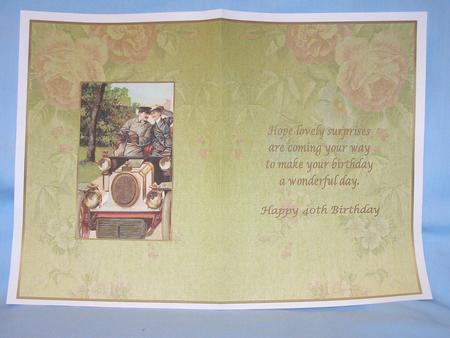Happy 40th Birthday Vintage Insert by Susan Smith
