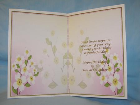 Pretty Floral Daughter Insert by Susan Smith