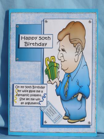 Steve Gets a 50th Present Quick Card by Susan Smith