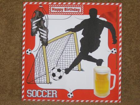 8x8 Football and a Pint Red and White by Susan Smith