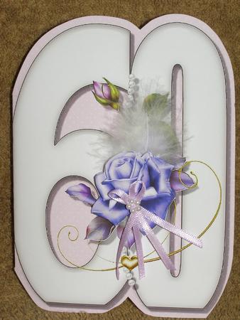 Celebrating 60 Years Shaped Card by Susan Smith