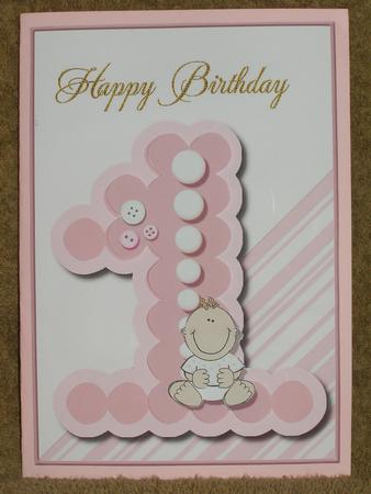 Baby Girl's 1st Birthday Topper by Susan Smith