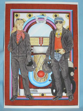 Biker Couple Card Front and Decoupage by Susan Smith