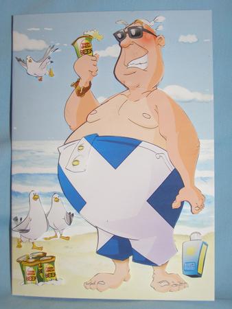 Scotland Beach Dude Decoupage Sheet by Susan Smith